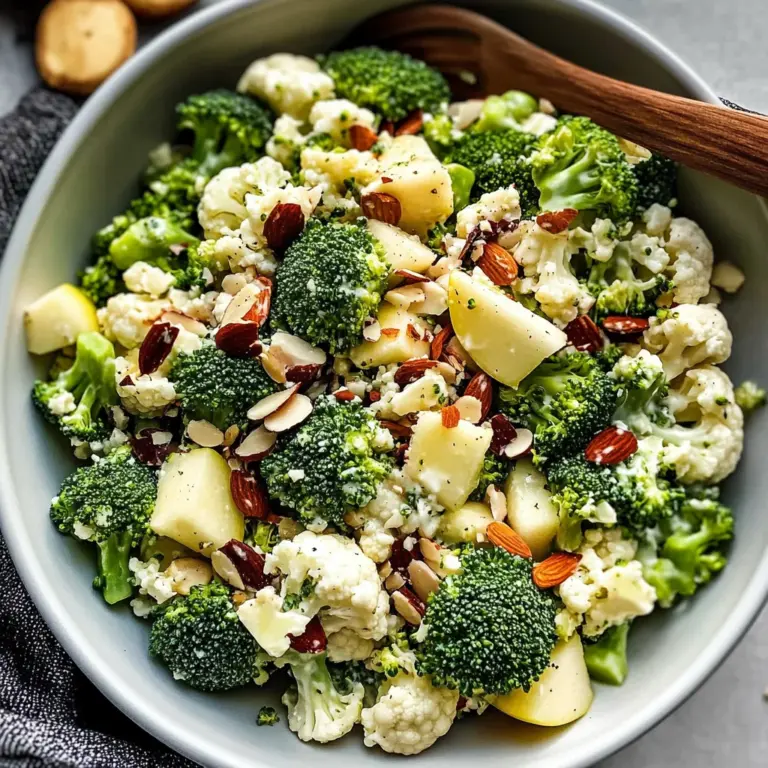 Apple Broccoli Cauliflower Salad