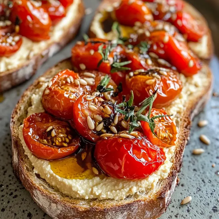 BALSAMIC ROASTED TOMATOES & HUMMUS TOAST