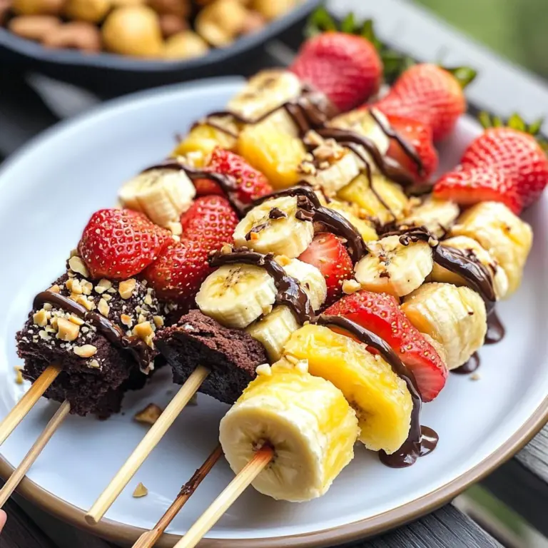 Banana Split Dessert Kabobs