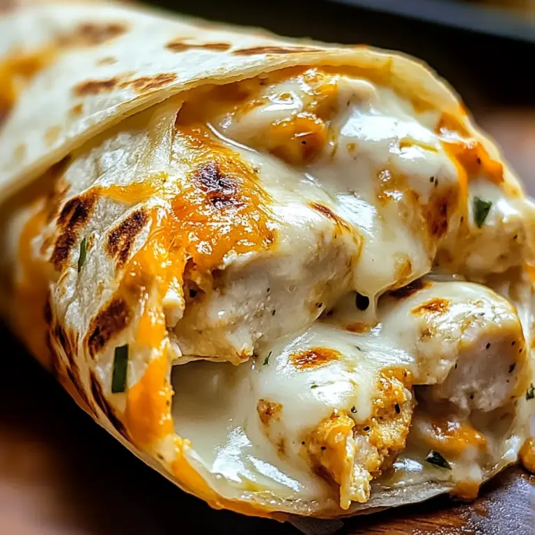 Cheesy Garlic Chicken Wraps