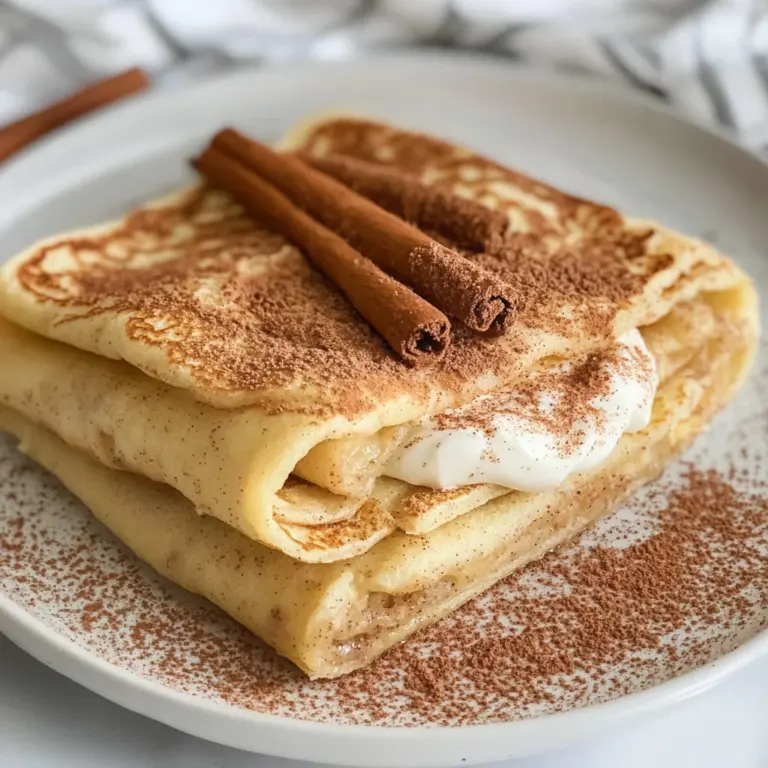 Cinnamon Roll Protein Crepes