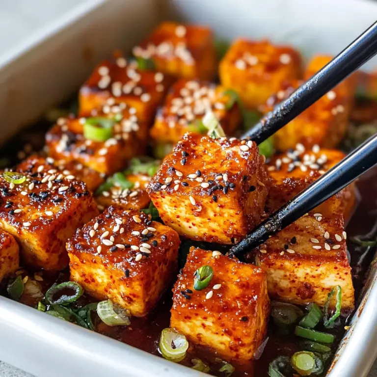 Crispy Gochujang Korean Tofu