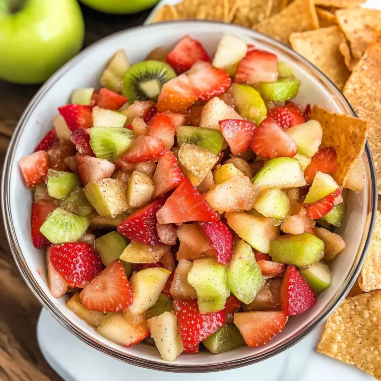 Fruit Salsa with Cinnamon Sugar Chips