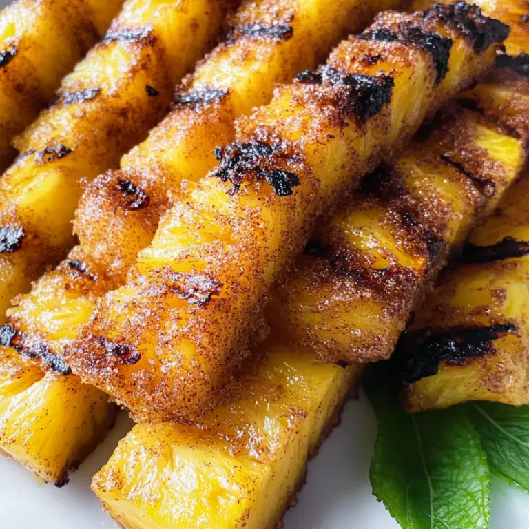 Grilled Pineapple with Cinnamon Sugar