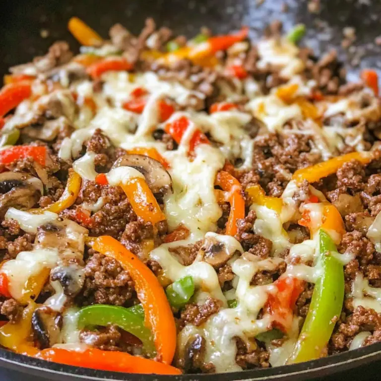 Ground Beef Philly Cheesesteak Recipe (Keto)