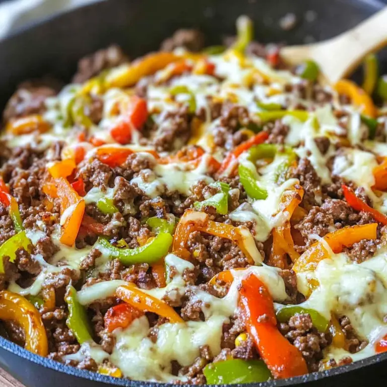 Ground Beef Philly Cheesesteak Recipe (Keto)