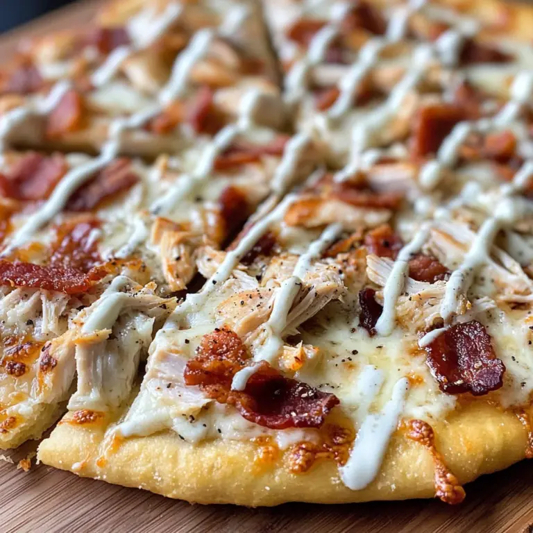 Keto Chicken Bacon Ranch Pizza