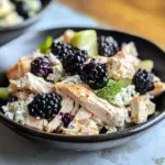Low Carb Blackberry Cottage Cheese Chicken Salad