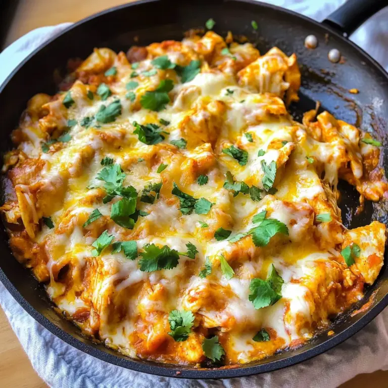 One Pot Low Carb Chicken Enchilada Skillet