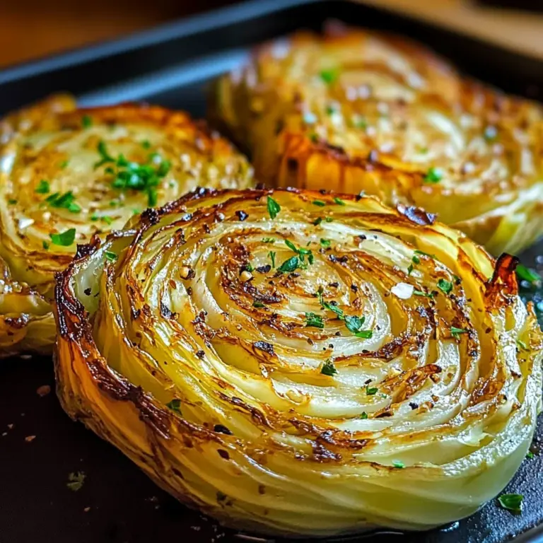 Oven Roasted Garlic Cabbage Steaks