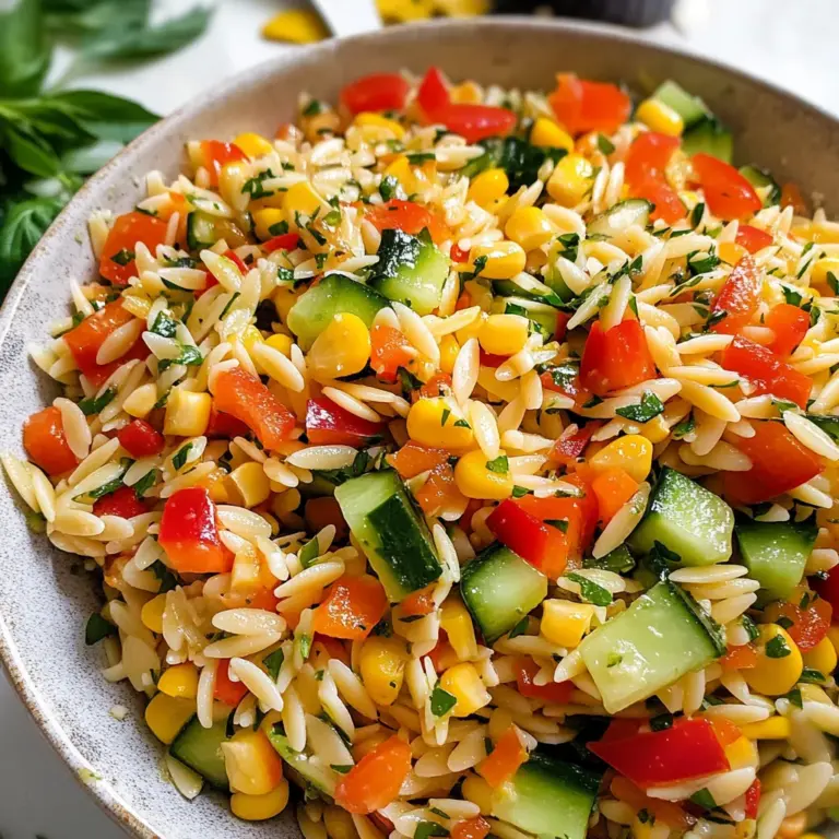 Rainbow Orzo Salad