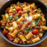 Rigatoni with Sausage, Tomatoes, and Zucchini