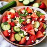 Strawberry Watermelon Cucumber Salad