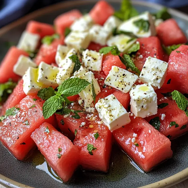 Watermelon Mint Feta Salad