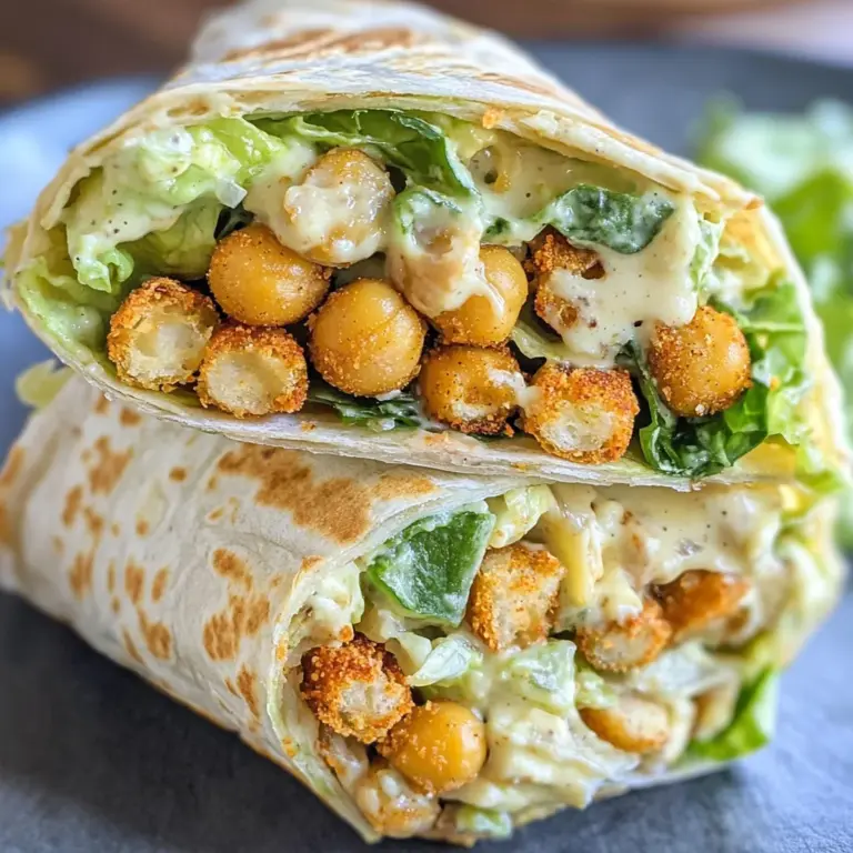 Chickpea Caesar Salad Wraps
