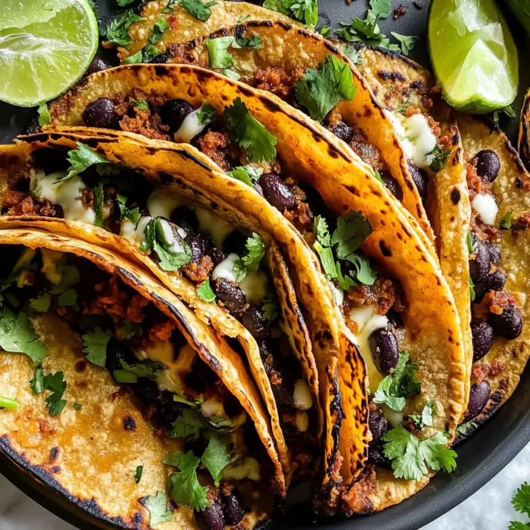 Crispy Sheet Pan Black Bean Tacos (Vegetarian)