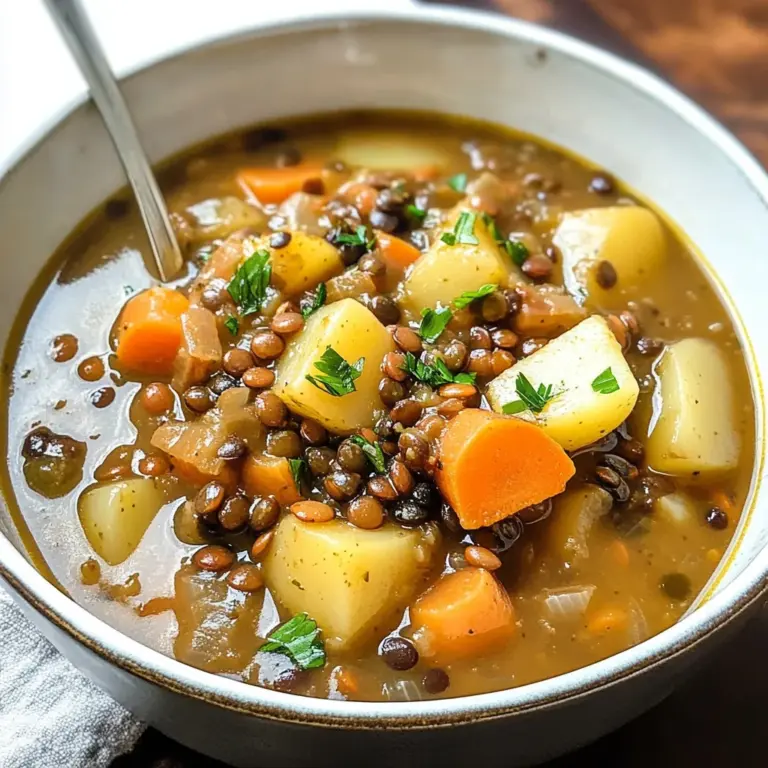 Easy Lentil Potato Soup Recipe