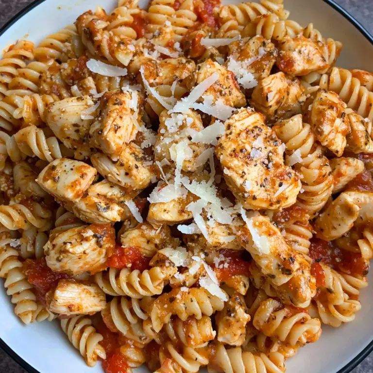 Garlic Parmesan Healthy Chicken Pasta