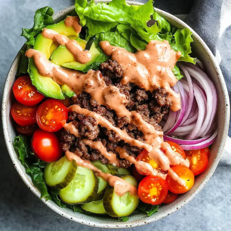 Healthy Burger in a Bowl