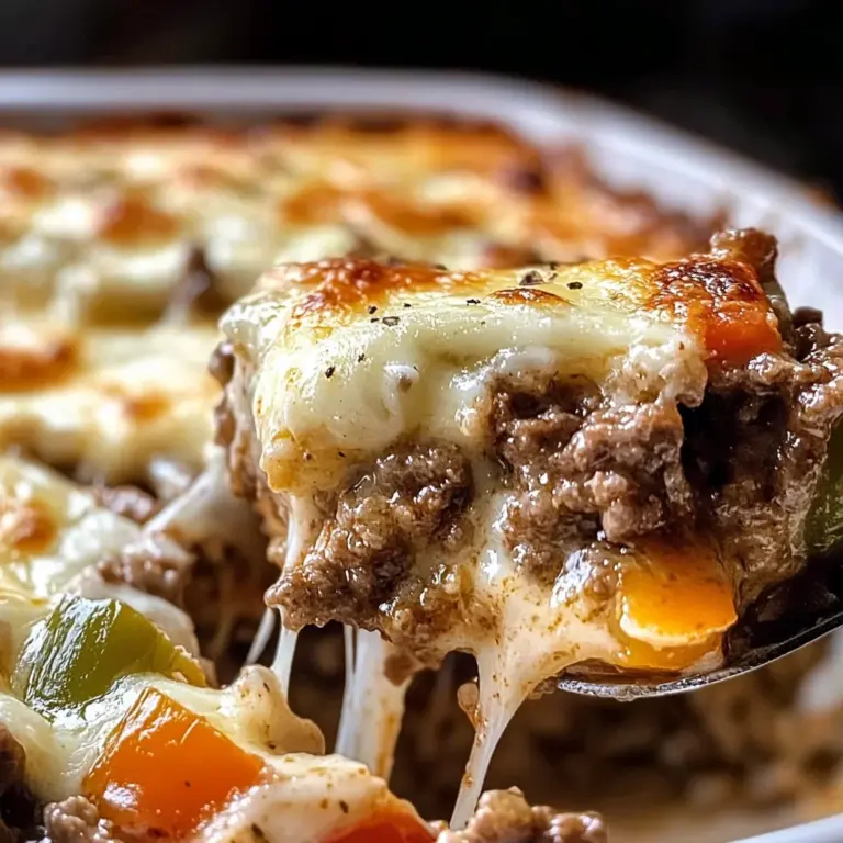 Low Carb Philly Cheesesteak Casserole