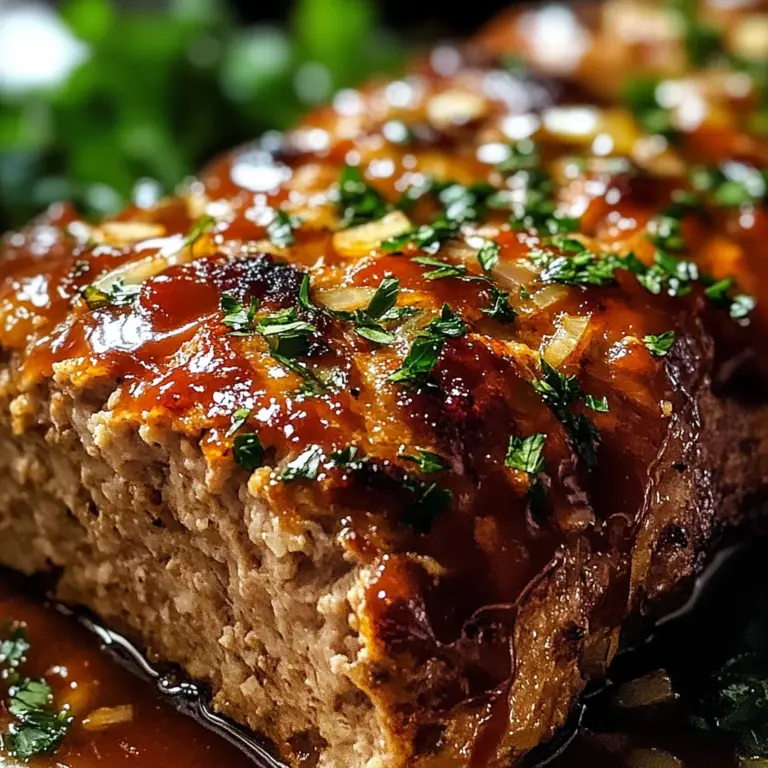 Melt-in-Your-Mouth Garlic Parmesan Chicken Meatloaf
