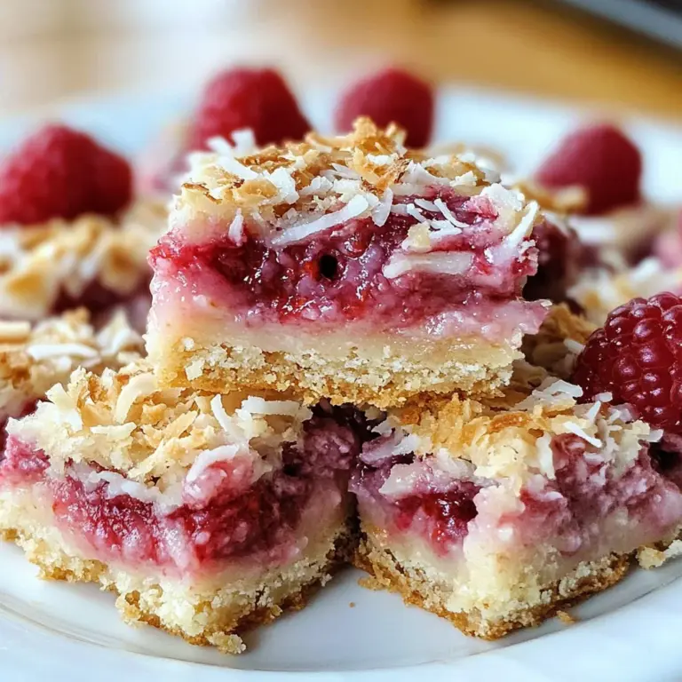 Raspberry Coconut Bars Recipe