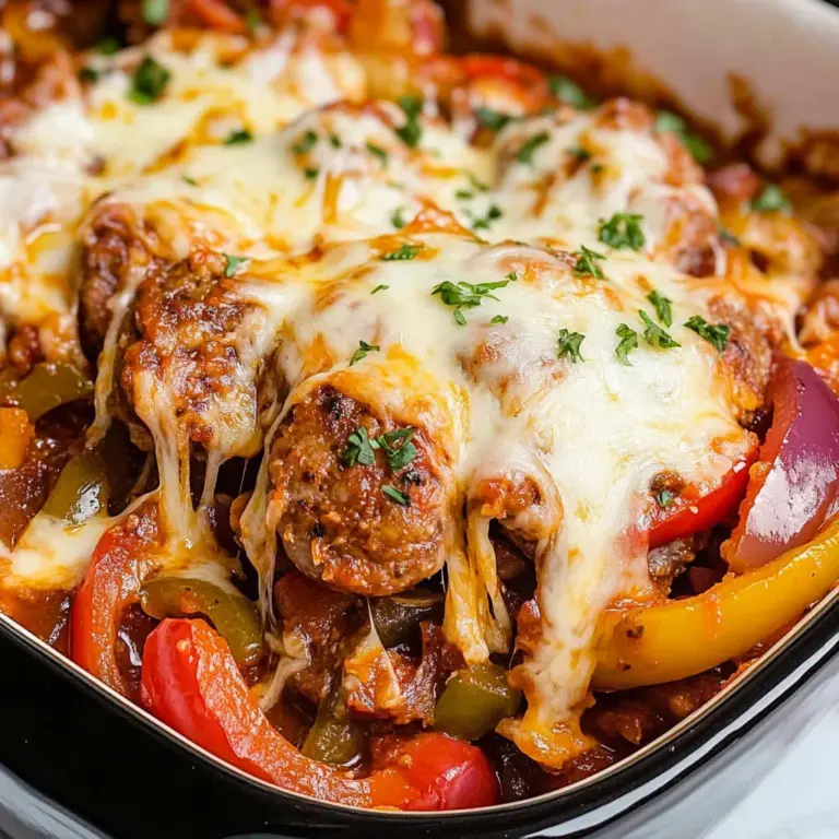 Slow Cooker Sausage and Peppers and onions