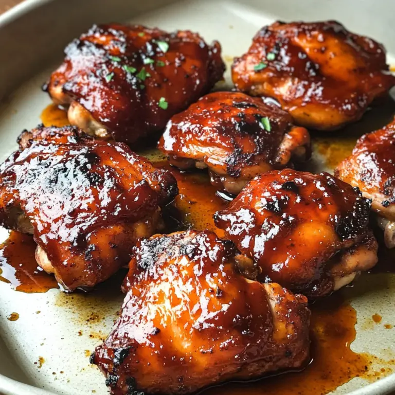 Caramelized BBQ Chicken Thighs in the Oven