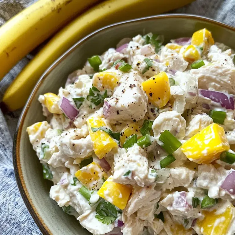 Cottage Cheese Chicken Salad with Banana Peppers