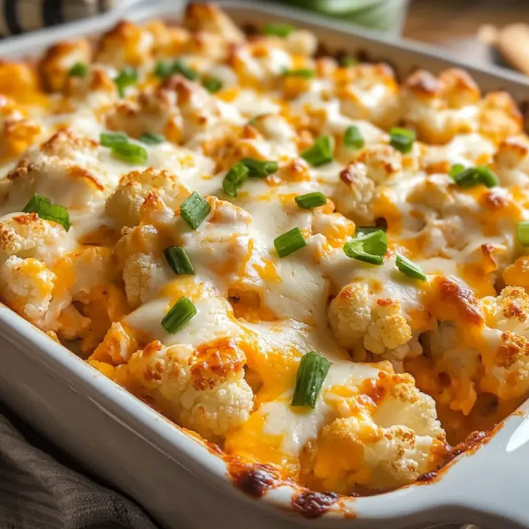 Creamy Buffalo Chicken Cauliflower Casserole Recipe