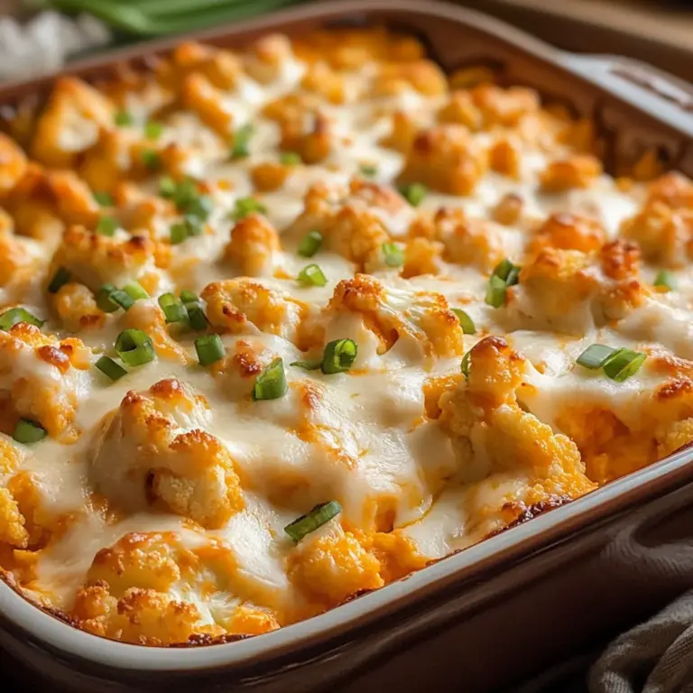 Creamy Buffalo Chicken Cauliflower Casserole Recipe