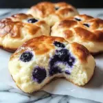 Fluffy Cottage Cheese Blueberry Cloud Bread