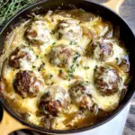 French Onion Chicken Meatballs