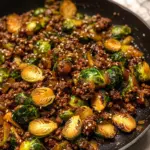 Ground Beef and Brussels Sprouts