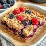 Healthy Berry Oatmeal Bars Breakfast
