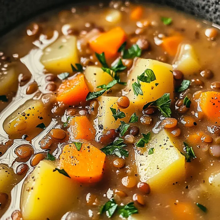 Hearty Lentil and Potato Soup