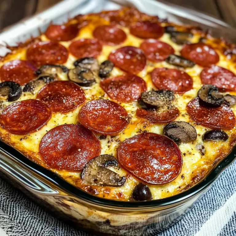 Pepperoni Pizza Keto Crustless Quiche