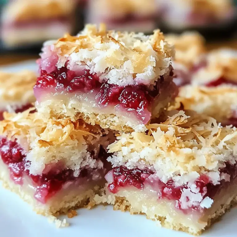 Raspberry Coconut Bars Recipe