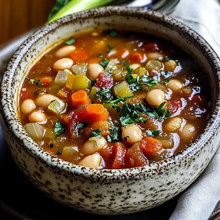 Vegan Serbian White Bean Soup (Pasulj)