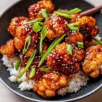 Air-Fried Korean Chili Cauliflower (Gochujang)