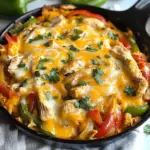 Chicken Fajitas Casserole (easy and cheesy!)