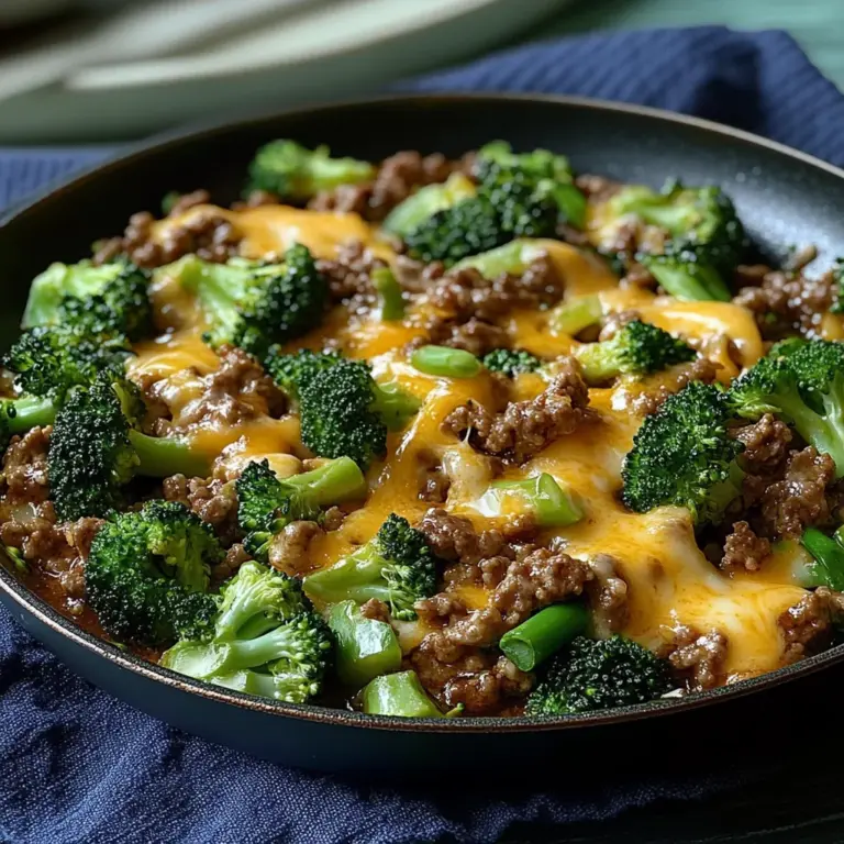 Keto Hamburger Broccoli Skillet