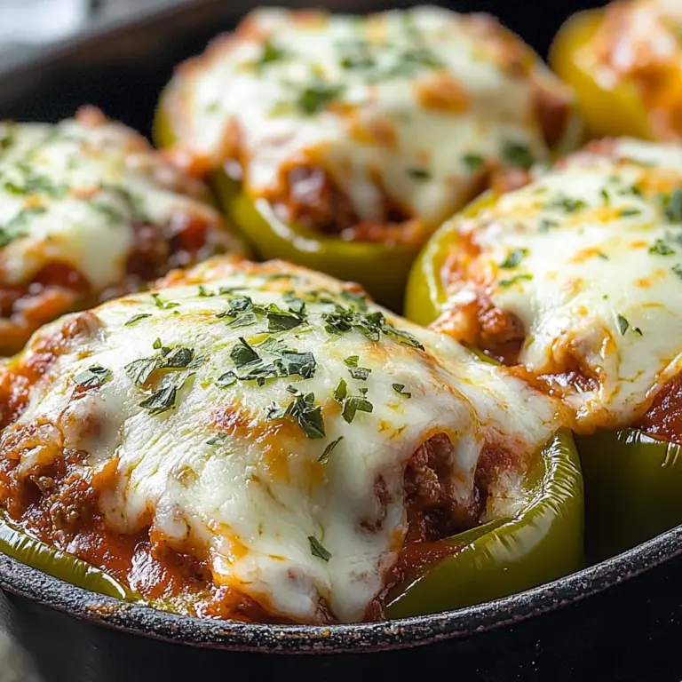 Keto Lasagna Stuffed Peppers