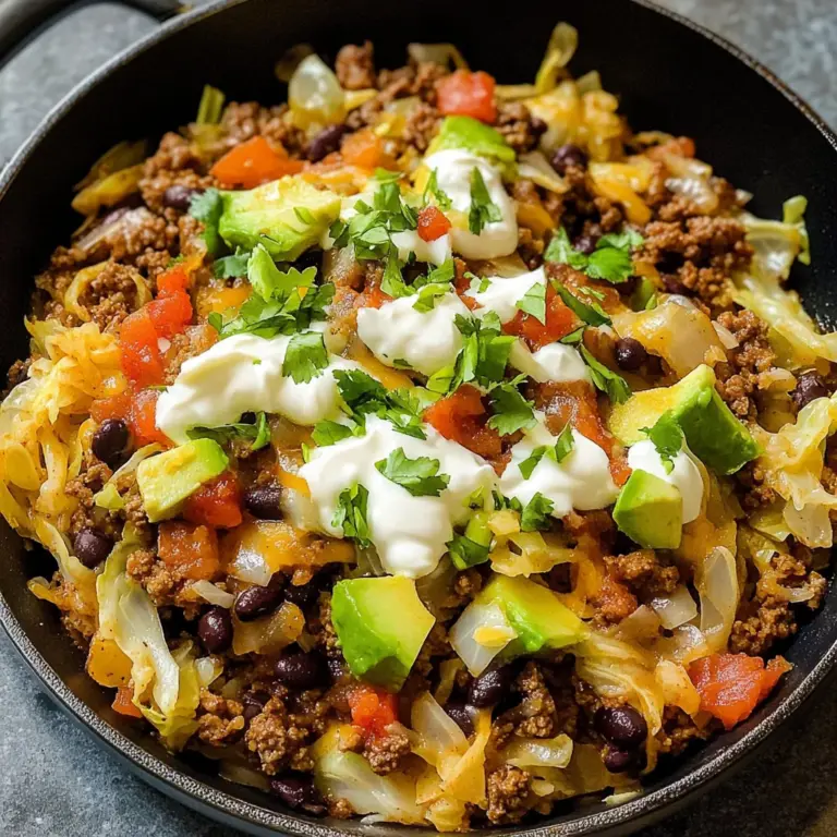 Low Carb Cabbage Taco Skillet (Keto-Friendly)