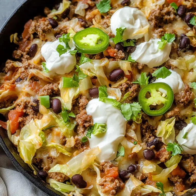 Low Carb Cabbage Taco Skillet (Keto-Friendly)